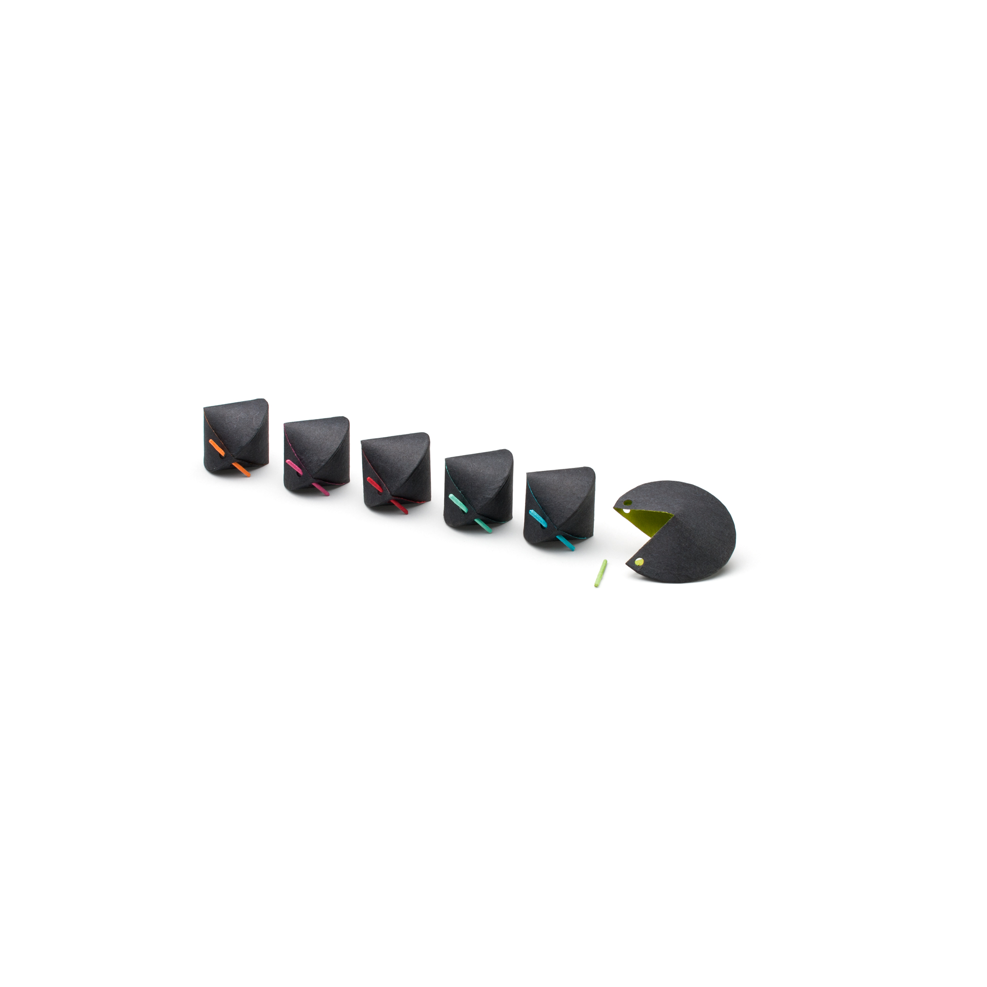 Pacbox klein, 50 x 40 mm, schwarz/farblich sortiert