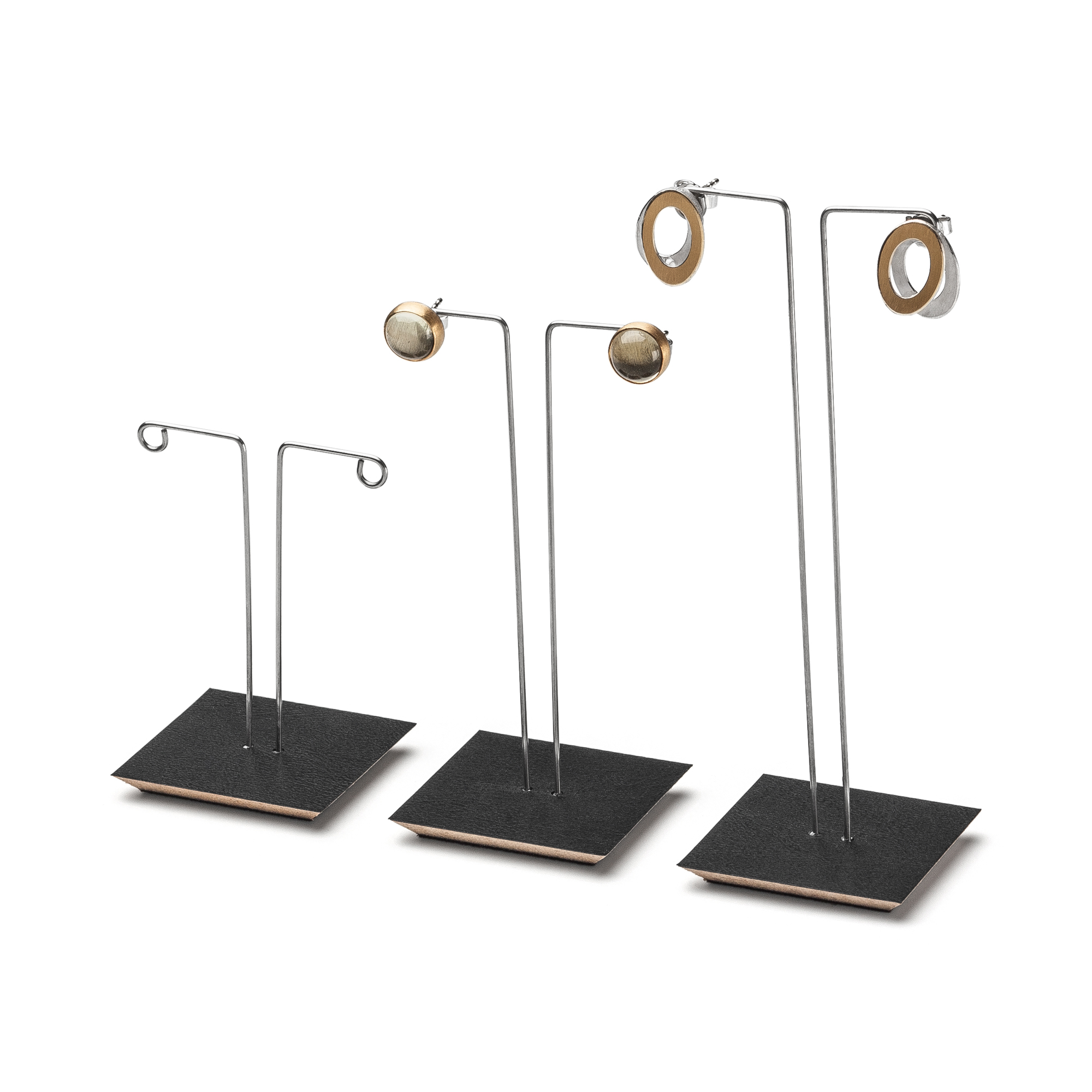 BlackCube Ear jewellery stands, 3-piece set