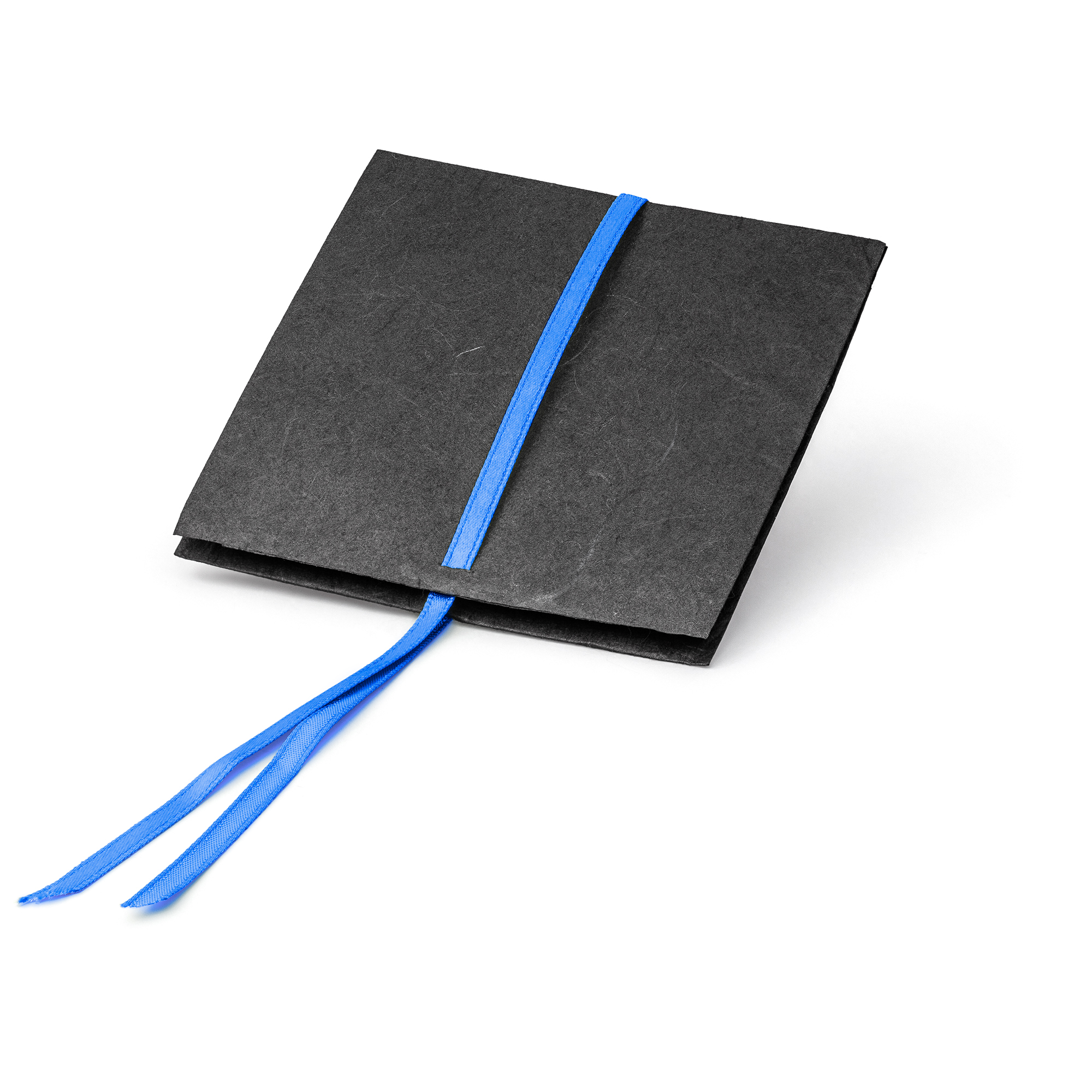PAPERBAG large black with blue ribbon